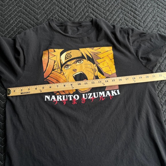 Naruto Shirt Mens Large Black Short Sleeve Graphic Print Anime - Picture 6 of 6